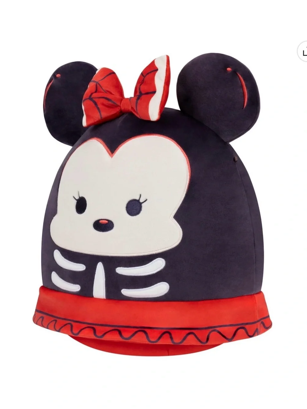New! Disney Halloween 12” Skeleton Minnie Mouse Squishmallow Halloween Squad Co